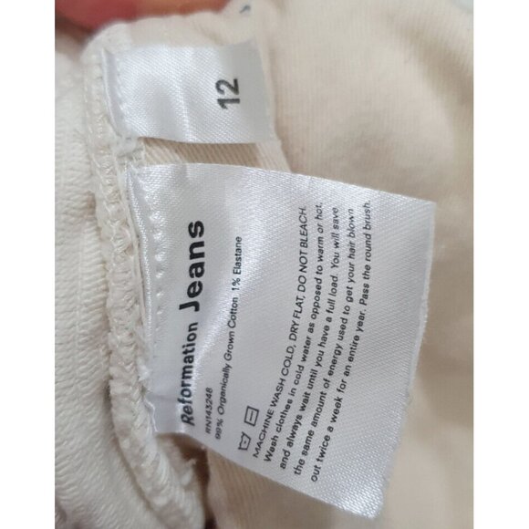 Reformation Aaron corduroy jumpsuit in bone Size 12 - Picture 13 of 16